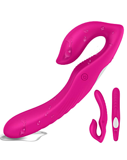 S-HANDE Nami wielofunkcyjny elastyczny wibrator dla par z 9 trybami wibracji Red Rose