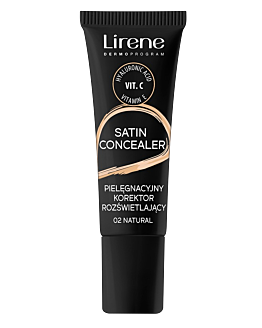 Lirene Satin Concealer Pielęgnacyjny korektor rozświetlający, 02 Natural