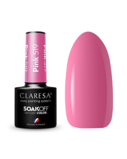 Claresa Soak Off UV/LED Pink lakier hybrydowy 519, 5g