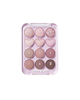Colorgram Pin Point Eyeshadow Palette, paleta różowych cieni do powiek, 02 Pink + Mauve, 9,9g