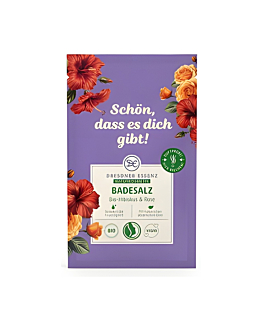 Dresdner Essenz Bio-Hibiskus i Róża Sól do kąpieli, zestaw 2x 60 g