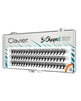 Clavier BeShaped jedwabne kępki rzęs skręt B 10D 10mm