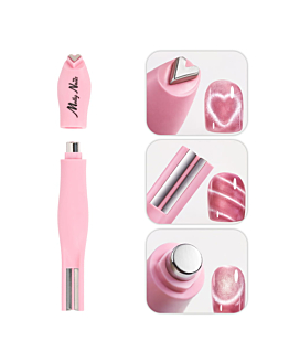 MollyNails Magnes Magnetyzer Do Kociego Oka Cat Eye 3w1 Różowy