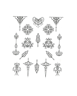Allepaznokcie Naklejki Wodne Do Paznokci Wzory Ornamenty STZ-609