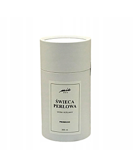 Miabox Świeca perłowa 300 ml wosk roślinny, biały, Prosecco