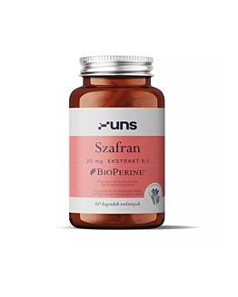 UNS Szafran + Bioperine 60 vege kapsułek