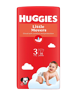 Huggies Little Movers 3 Pieluchy dla dzieci 56 szt.
