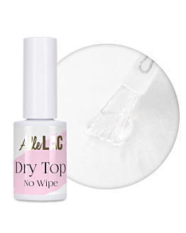 AlleLac Top Hybrydowy Dry Top High Gloss No Wipe Bez Przemywania Clear 7g