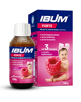 Ibum Forte  200 mg/5ml Smak malinowy Zawiesina doustna, 100 g