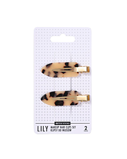 Sister Young Lily Klipsy Spinki do Włosów, Light Leopard Print