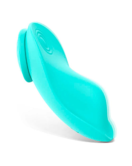 S-HANDE Leaf-RTC dyskretny zdalnie sterowany wibrator typu panty z 9 trybami wibracji Light Blue