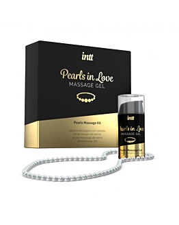 INTT Pearls in Love zestaw żel do masażu, 15ml + naszyjnik z pereł