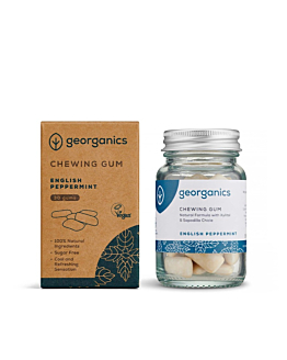 Georganics Naturalna guma do żucia English Peppermint, 30 szt.