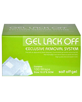 Sunone Gel Lack Off folia do usuwania hybryd 100szt