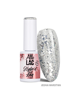 AlleLac Whites W5 Silver Glitter Lakier Hybrydowy UV LED 6 g
