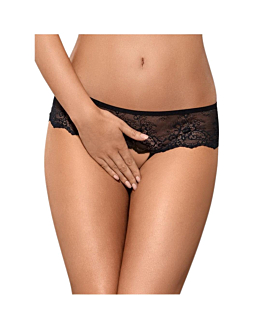 Obsessive Merossa Crotchless Panties figi otwarte Black S/M