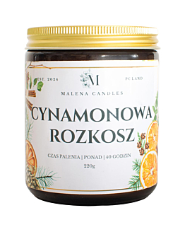 Malena Candles Cynamonowa Rozkosz świeca sojowa zapachowa 250 ml