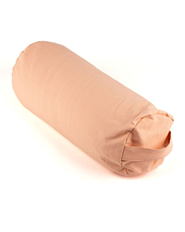 Myga wałek / bolster do jogi łuska gryki - brzoskwiniowy