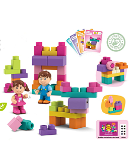 Habarri SOFT blocks + laleczki - miękkie klocki konstrukcyjne 62 elementy