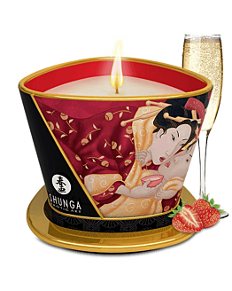 Shunga Świeca Do Masażu O Zapachu Szampana Z Truskawkami Romance Massage Candle 170 Ml