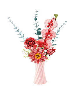 Habarri - Flower box DIY - Różowy bukiet kwiatów