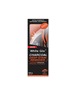 White Glo Charcoal Deep Stain Remover wybielająca pasta do zębów z aktywnym węglem, 100ml + szczoteczka