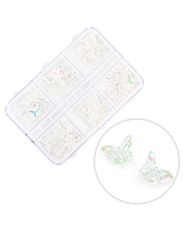 MollyNails Kasetka Z Ozdobami Motylki 3D 36 szt