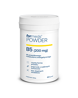 ForMeds Powder B5 Witamina B5 Kwas Pantotenowy 200 mg 60 porcji