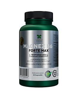 Lanco Nutritions Magnez B6 Forte Max + L-Tryptofan 200mg z dodatkiem Ashwagandhy, 60 kaps.