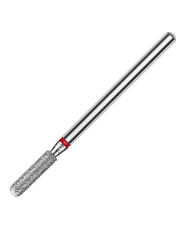 Staleks Pro Expert Frez Diamentowy Zaokrąglony Walec Do Skórek 2,5/10 mm Czerwony