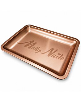 MollyNails Metalowa Tacka Prostokątna Na Narzędzia Miedziana