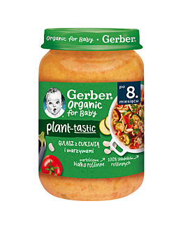 Gerber Organic Plant-Tastic Obiad Gulasz z Cukinią i Warzywami