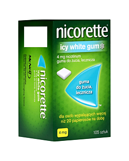 Nicorette Icy White Gum 4 mg Guma do żucia lecznicza, 105 szt.