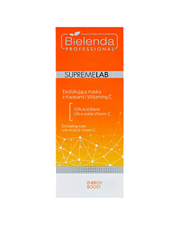 Bielenda Professional Supremelab Energy Boost Maschera Esfoliante con Acidi e Vitamina C 50 g