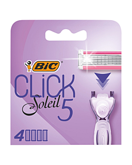Bic Soleil Click Blister Lame di Ricambio per Rasoio 4 pz