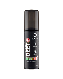 Vaco Strong 50 Płyn Na Kleszcze, Komary i Meszki Deet 50% + Geraniol 
