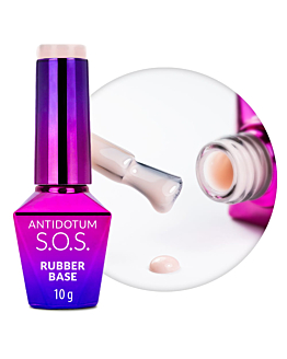 MollyNails S.O.S Antidotum Baza Kauczukowa Elastyczna Fluffy Marshmallow 10 g