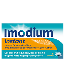 Imodium Instant Tabletki ulegające rozpadowi w jamie ustnej, 6 szt.