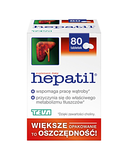 Hepatil 150 mg, Preparat wspomagający pracę wątroby, 80 tabletek