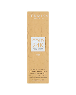 Dermika Luxury Gold 24K Luksusowy krem do skóry Wokół oczu Esencja Młodości