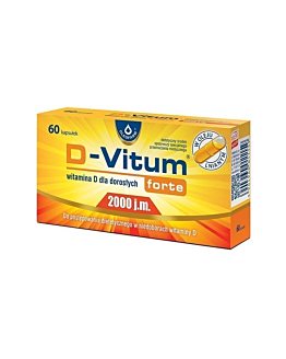 D-Vitum Forte 2000 j.m., Witamina D dla dorosłych, Kapsułki