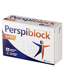 Perspiblock Forte, Suplement diety ograniczający potliwość, Tabletki