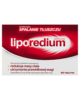 Liporedium, Suplement diety wspomagający odchudzanie, Tabletki