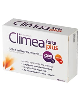 Climea Forte Plus, Preparat łagodzący objawy menopauzy, Tabletki