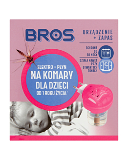 Bros Elektro + Płyn Na Komary dla dzieci Od 1 R.Ż. 