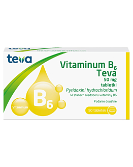 Vitaminum B6 Teva 50 Tabletek