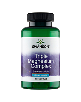 Swanson Triple Magnesium Complex 400 mg Kapsułki, 100 kaps.