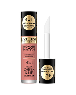 Eveline Wonder Match Rossetto e Blush Liquido 01