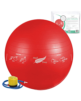 Medi Sleep piłka rehabilitacyjna gimnastyczna do ćwiczeń trening fitness z pompką 65 cm