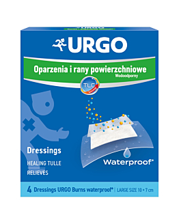 Urgo, Oparzenia i rany powierzchniowe, Opatrunek wodoodporny, 7x10cm